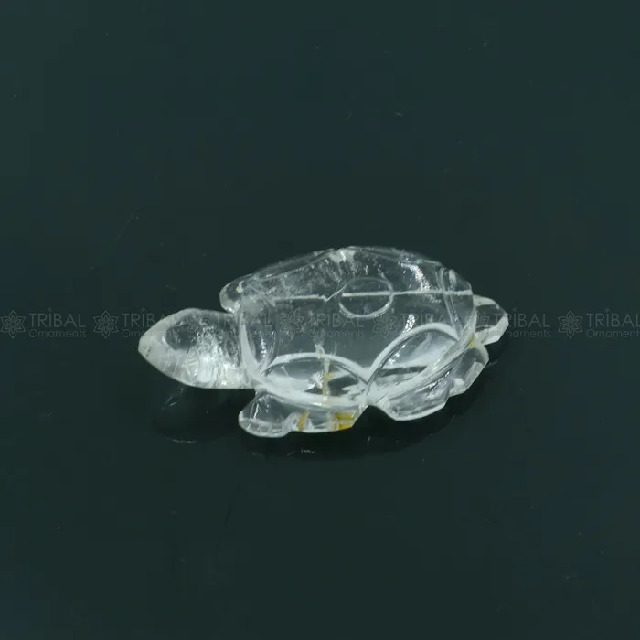 Natural sphatik crystal stone divine tortoise or turtle statue amazing sphatik tortoise for wealth and prosperity art799 TRIBAL ORNAMENTS Necklaces Natural sphatik crystal stone divine tortoise or turtle statue amazing sphatik tortoise for wealth and prosperity art799 TRIBAL ORNAMENTS Necklaces
