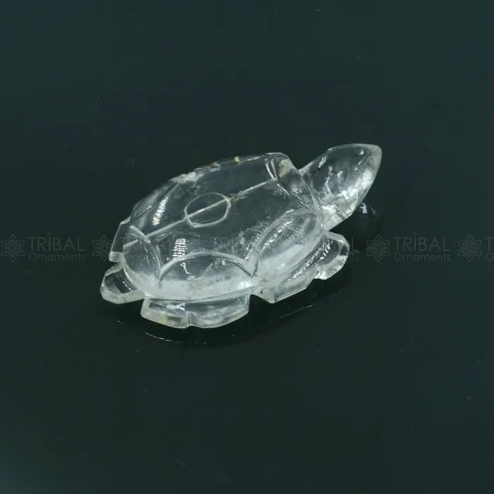 Natural sphatik crystal stone divine tortoise or turtle statue amazing sphatik tortoise for wealth and prosperity art799 TRIBAL ORNAMENTS Necklaces Natural sphatik crystal stone divine tortoise or turtle statue amazing sphatik tortoise for wealth and prosperity art799 TRIBAL ORNAMENTS Necklaces