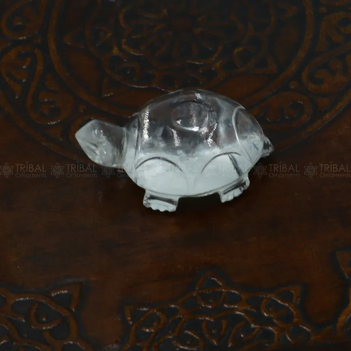 Natural sphatik crystal stone divine tortoise or turtle statue amazing sphatik tortoise for wealth and prosperity art799 TRIBAL ORNAMENTS Necklaces Natural sphatik crystal stone divine tortoise or turtle statue amazing sphatik tortoise for wealth and prosperity art799 TRIBAL ORNAMENTS Necklaces