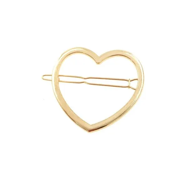 Necklaces 01 H521 Gold Heart Hair Clip