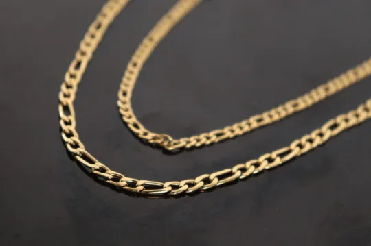 Necklaces 18K GoldFilled Double Layer Figaro Chain Necklace Jewelvers Necklaces 18K GoldFilled Double Layer Figaro Chain Necklace Jewelvers