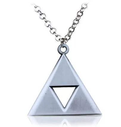 Necklaces AZ37 Silver Hollow Triangle Necklace with FREE EARRINGS alice