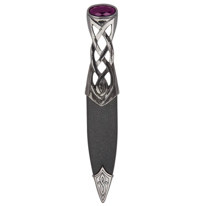 Necklaces Charles Buyers Islay Dark Pewter Sgian Dubh With Stone Top