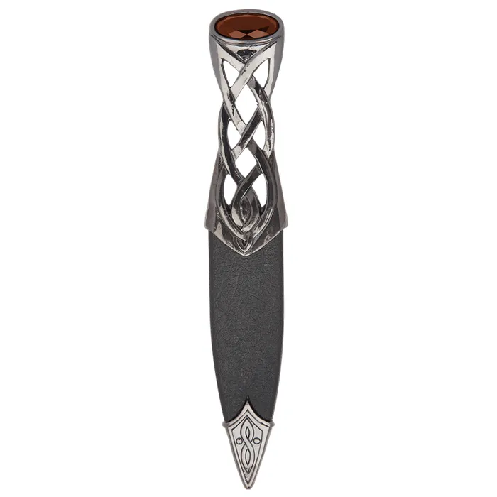 Necklaces Charles Buyers Islay Dark Pewter Sgian Dubh With Stone Top