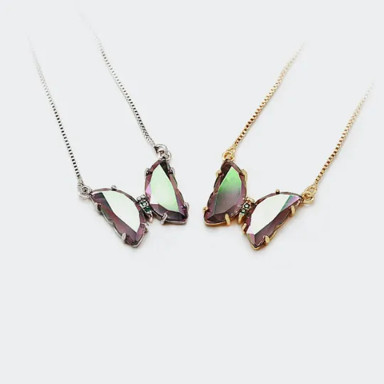 Necklaces Jewelvers 14K GoldFilled Crystal Butterfly Necklace Necklaces Jewelvers 14K GoldFilled Crystal Butterfly Necklace