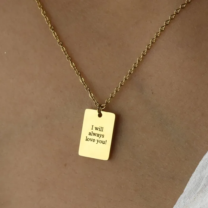 Necklaces Jewelvers 14K GoldFilled Custom Script Necklace Personalized Engraved Necklace Necklaces Jewelvers 14K GoldFilled Custom Script Necklace Personalized Engraved Necklace