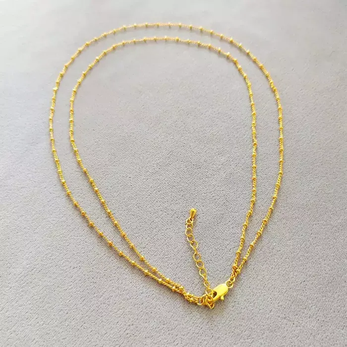 Necklaces Jewelvers 18K GoldFilled Beaded Layering Necklace
