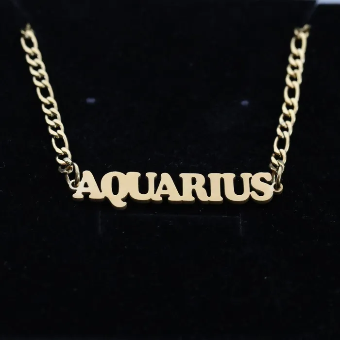 Necklaces Jewelvers 18K GoldFilled Zodiac Anklet For Women Personalized Jewelry Link Chain Anklet