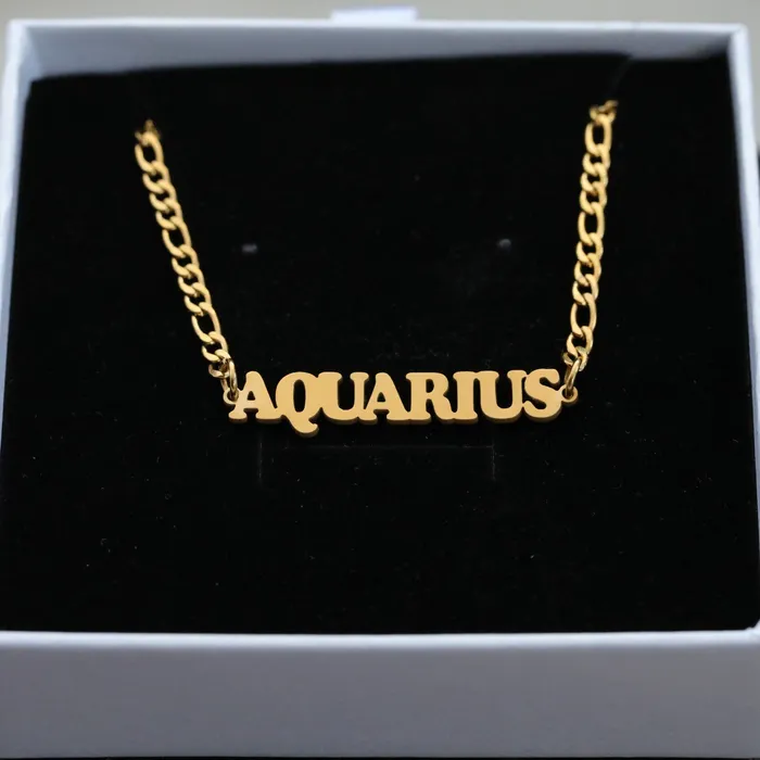 Necklaces Jewelvers 18K GoldFilled Zodiac Anklet For Women Personalized Jewelry Link Chain Anklet