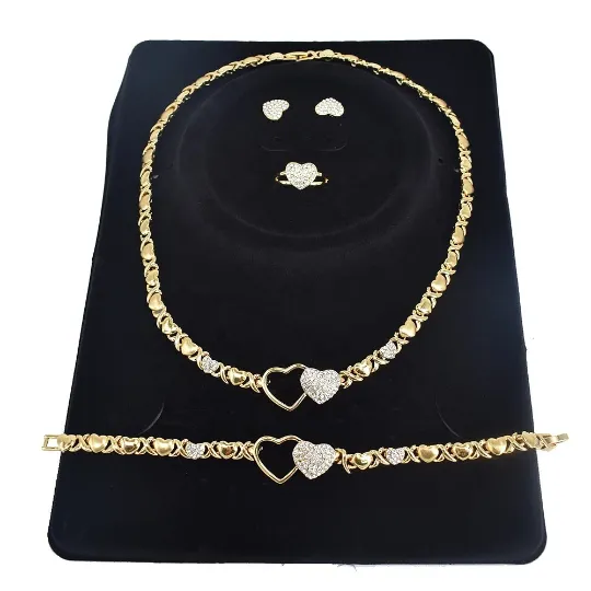 Necklaces Jewelvers XO Heart Necklace Set
