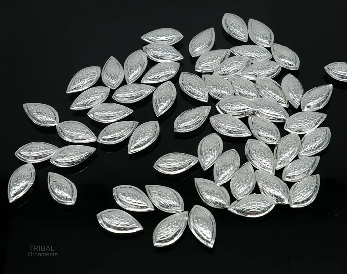 Necklaces Lot 5 pieces Sterling silver handmade puja article pure silver dry fruit silver almond pujagift for idols God best puja temple art su437 TRIBAL ORNAMENTS Necklaces Lot 5 pieces Sterling silver handmade puja article pure silver dry fruit silver almond pujagift for idols God best puja temple art su437 TRIBAL ORNAMENTS