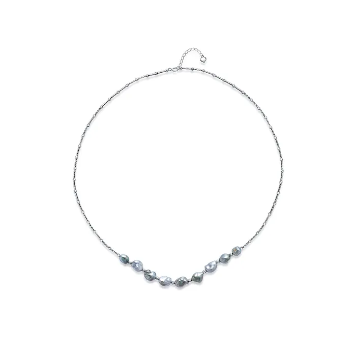 Necklaces Pearly Lustre 18K Solid Gold Tahitian Keshi Pearl Necklace KN00192 Necklaces Pearly Lustre 18K Solid Gold Tahitian Keshi Pearl Necklace KN00192