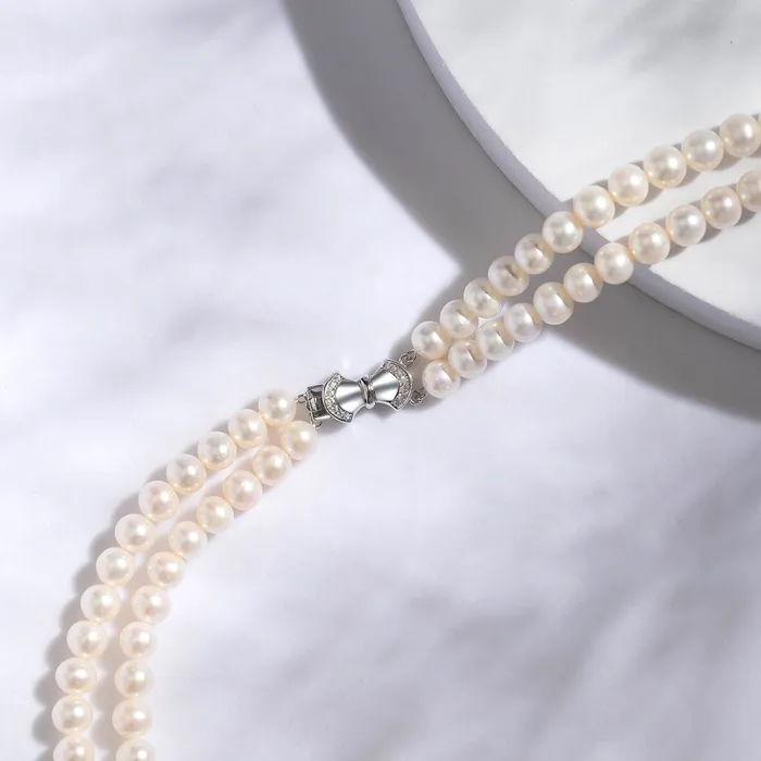 Necklaces Pearly Lustre 60CM Long Freshwater Pearl Necklace WN00484