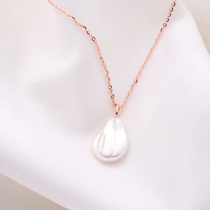 Necklaces Pearly Lustre Keshi Freshwater Pearl Necklace WN00639