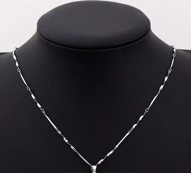 Necklaces POLLY N1528 Silver Dainty Heart Rhinestone Necklace with FREE Earrings