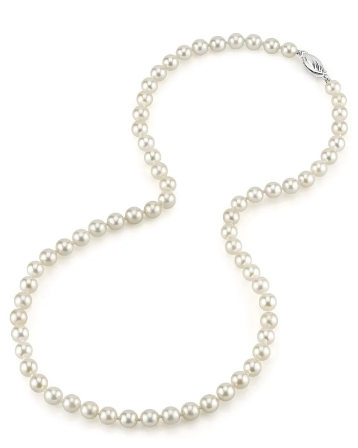 Necklaces spt White Japanese Akoya Pearl Necklace 5560mm AA Quality