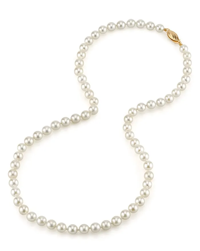Necklaces spt White Japanese Akoya Pearl Necklace 5560mm AA Quality