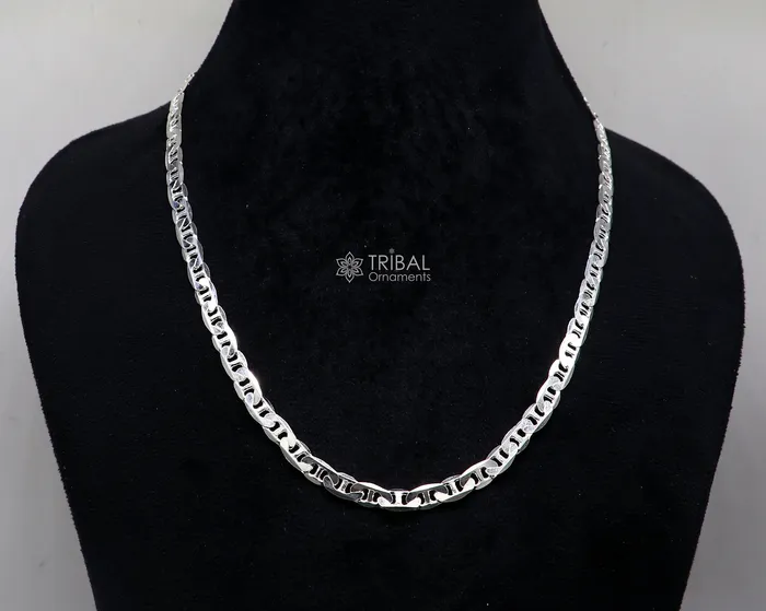 Necklaces TRIBAL ORNAMENTS 20 35 MM 925 sterling silver handmade solid fancy stylish silver chain necklace Nawabi chain best gifting jewelry from India ch229 Necklaces TRIBAL ORNAMENTS 20 35 MM 925 sterling silver handmade solid fancy stylish silver chain necklace Nawabi chain best gifting jewelry from India ch229