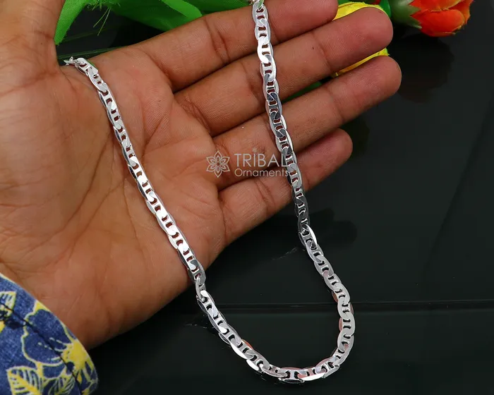 Necklaces TRIBAL ORNAMENTS 20 35 MM 925 sterling silver handmade solid fancy stylish silver chain necklace Nawabi chain best gifting jewelry from India ch229 Necklaces TRIBAL ORNAMENTS 20 35 MM 925 sterling silver handmade solid fancy stylish silver chain necklace Nawabi chain best gifting jewelry from India ch229