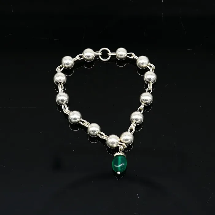 Necklaces TRIBAL ORNAMENTS 4 inches long handmade sterling silver beaded bracelet or necklace for baby krishna figurine or sculpture best puja tulsi neckace sbr223