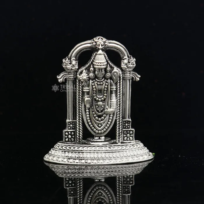 Necklaces TRIBAL ORNAMENTS 51cm 925 sterling silver stylish divine Venkateswara idol tirupati balaji statue sculpture figurine amazing crafted statue gift art733 Necklaces TRIBAL ORNAMENTS 51cm 925 sterling silver stylish divine Venkateswara idol tirupati balaji statue sculpture figurine amazing crafted statue gift art733