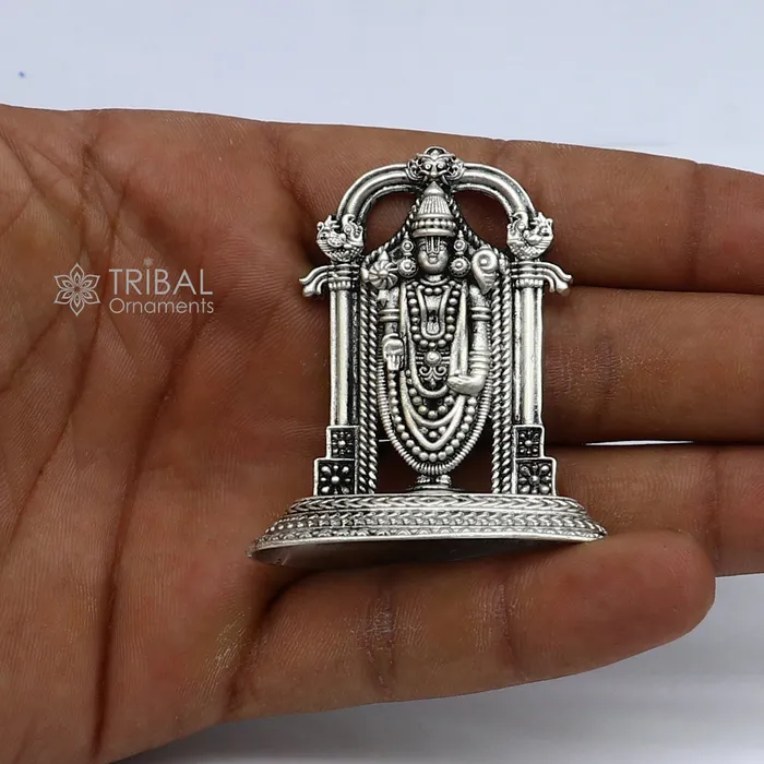Necklaces TRIBAL ORNAMENTS 51cm 925 sterling silver stylish divine Venkateswara idol tirupati balaji statue sculpture figurine amazing crafted statue gift art733 Necklaces TRIBAL ORNAMENTS 51cm 925 sterling silver stylish divine Venkateswara idol tirupati balaji statue sculpture figurine amazing crafted statue gift art733