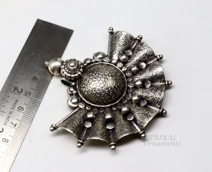 Necklaces TRIBAL ORNAMENTS 925 sterling silver handmade vintage ethnic style fabulous unique design pendant necklace best belly dance ethnic garba jewelry nsp506