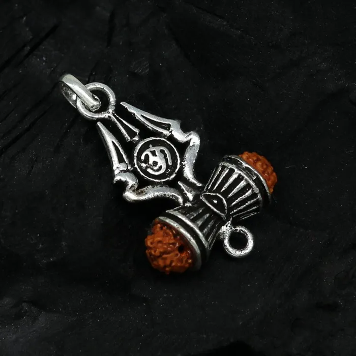 Necklaces TRIBAL ORNAMENTS 925 sterling silver lord shiva trident pendant amazing customized Rudraksha trishul tribal belly dance personalized jewelry ssp322
