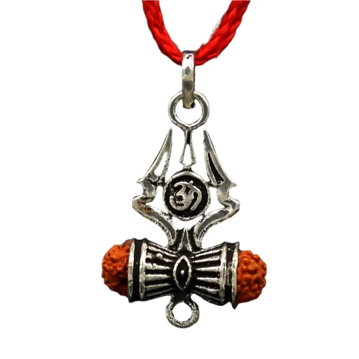 Necklaces TRIBAL ORNAMENTS 925 sterling silver lord shiva trident pendant amazing customized Rudraksha trishul tribal belly dance personalized jewelry ssp322