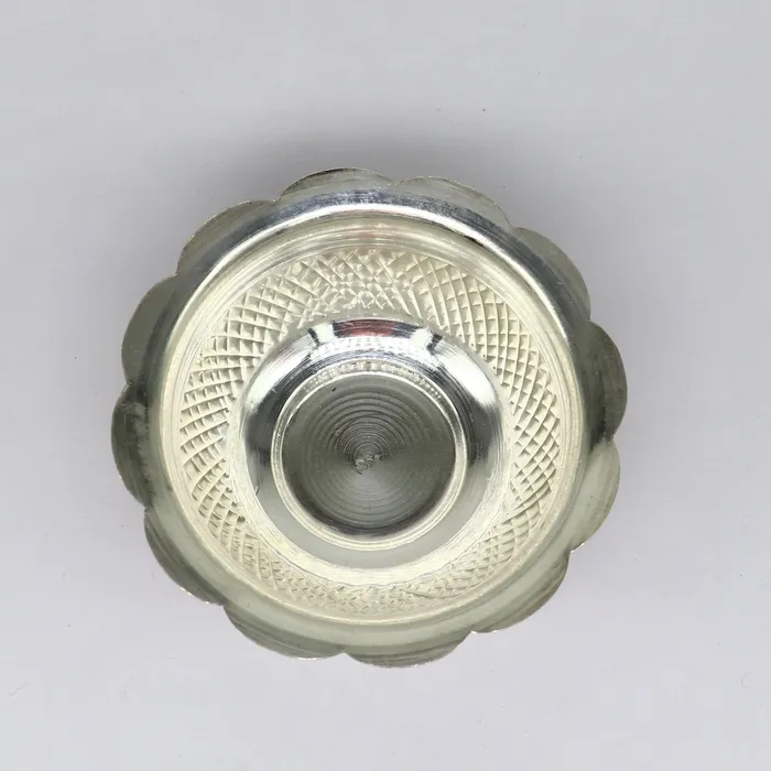 Necklaces TRIBAL ORNAMENTS 999 fine silver exclusive handcrafted work light weight baby bowl puja utensils silver article silver utensils silver vessel baby sv208