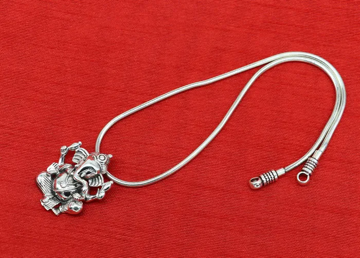 Necklaces TRIBAL ORNAMENTS Vintage trendy 925 sterling silver handmade Lord Ganesha pendant amazing stylish unisex pendant locket personalized jewelry ssp507