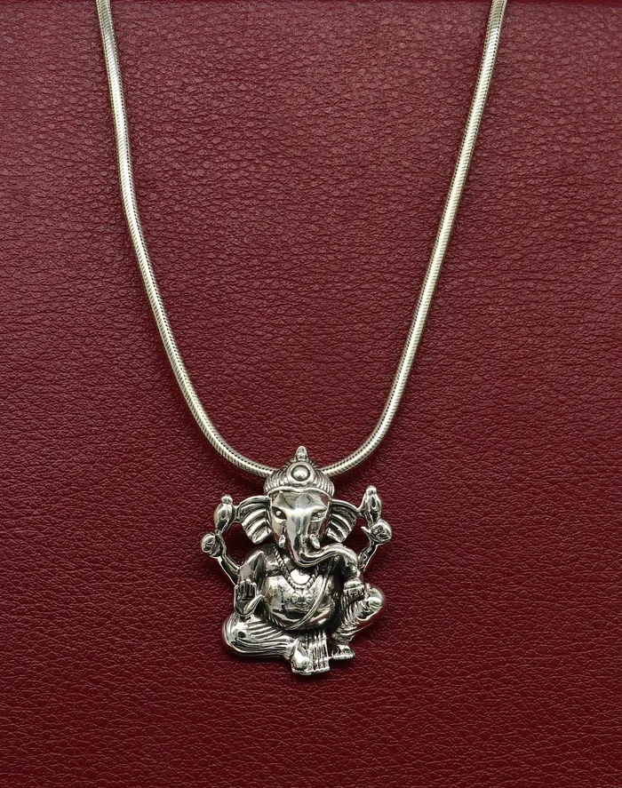Necklaces TRIBAL ORNAMENTS Vintage trendy 925 sterling silver handmade Lord Ganesha pendant amazing stylish unisex pendant locket personalized jewelry ssp507