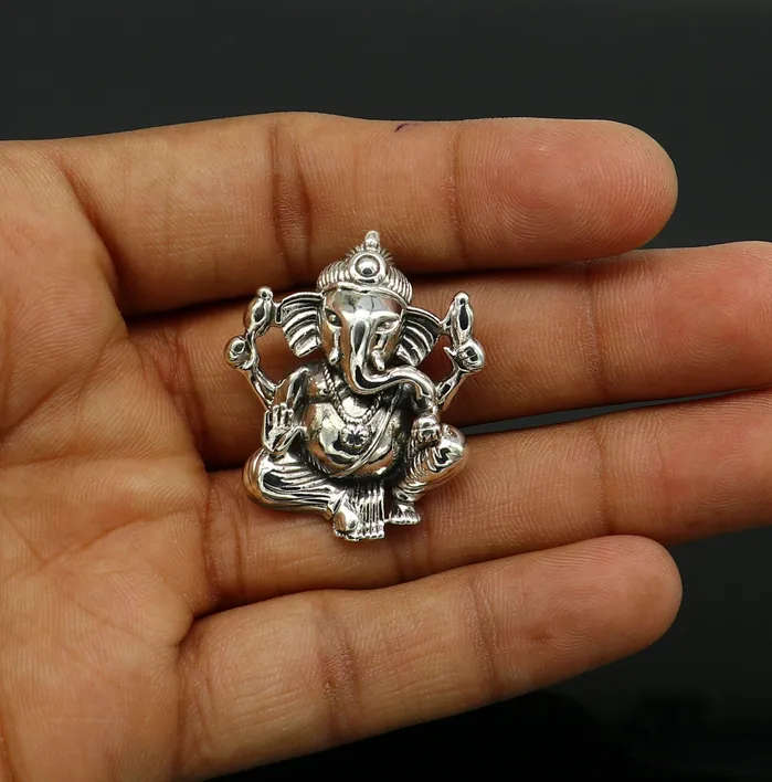 Necklaces TRIBAL ORNAMENTS Vintage trendy 925 sterling silver handmade Lord Ganesha pendant amazing stylish unisex pendant locket personalized jewelry ssp507