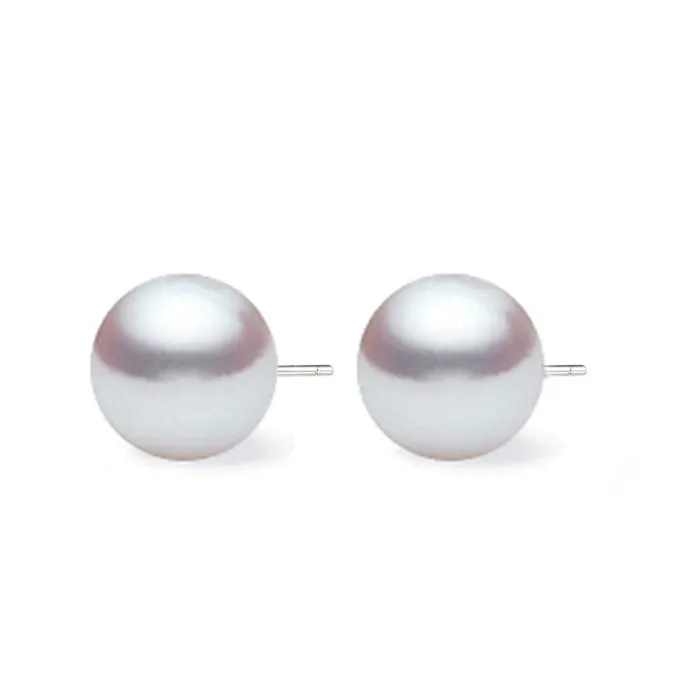 Pearly Lustre Earrings 18K Gold Akoya Silver Blue Pearl Stud Earrings KE00022 Pearly Lustre Earrings 18K Gold Akoya Silver Blue Pearl Stud Earrings KE00022