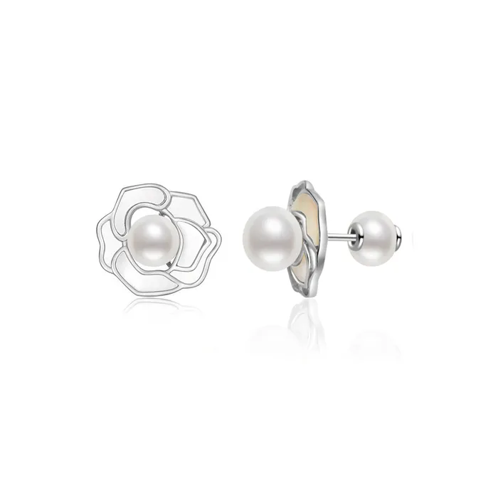 Pearly Lustre Earrings Elegant Freshwater Pearl Earrings WE00410 GARDENS