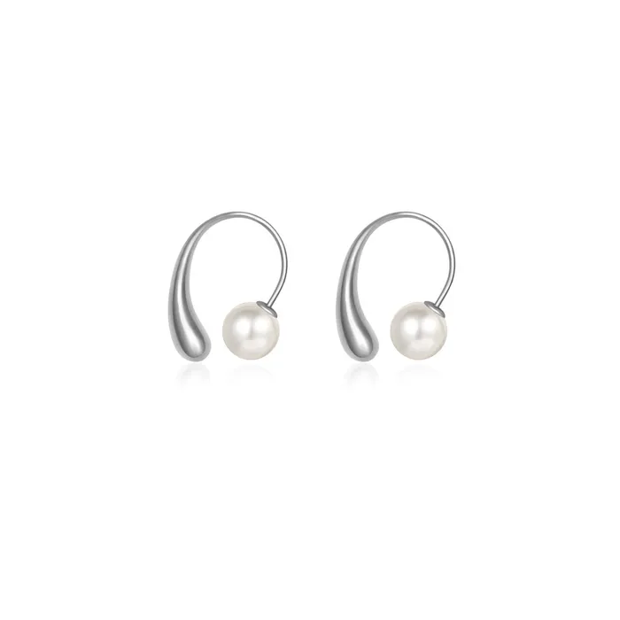 Pearly Lustre Earrings Freshwater Pearl Earrings WE00586 FLUID