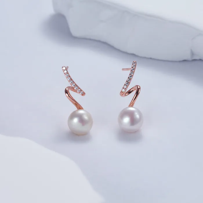 Pearly Lustre Earrings Top Grade Freshwater Pearl Earrings WE00689 S Collection