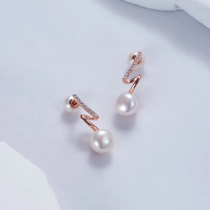 Pearly Lustre Earrings Top Grade Freshwater Pearl Earrings WE00689 S Collection