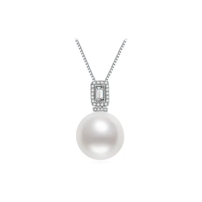 Pearly Lustre Necklaces 18K Solid Gold Edison Pearl Necklace KN00071