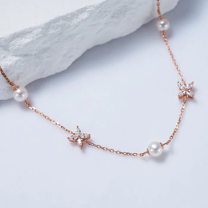 Pearly Lustre Necklaces Top Grade Freshwater Pearl Necklace WN00565 EVERLEAF