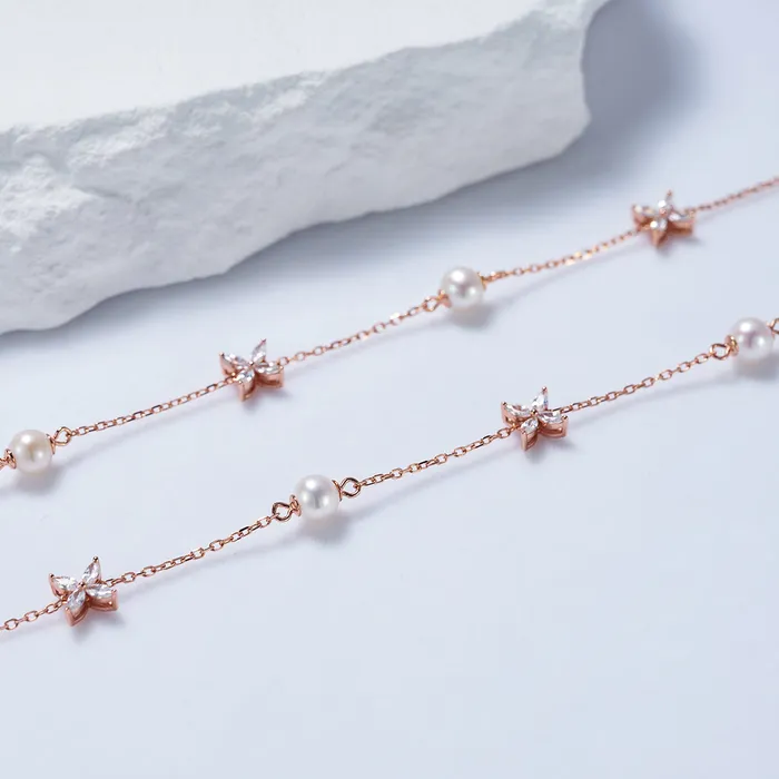 Pearly Lustre Necklaces Top Grade Freshwater Pearl Necklace WN00565 EVERLEAF