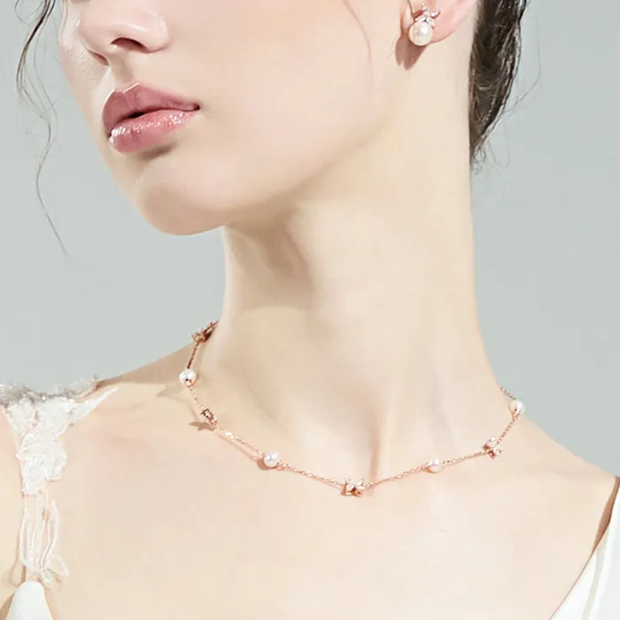 Pearly Lustre Necklaces Top Grade Freshwater Pearl Necklace WN00565 EVERLEAF