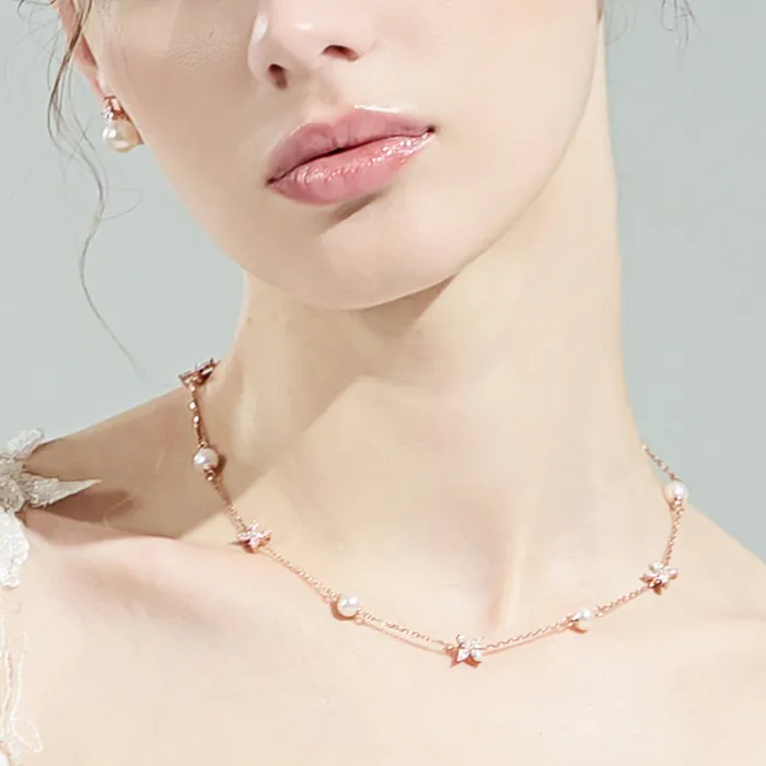 Pearly Lustre Necklaces Top Grade Freshwater Pearl Necklace WN00565 EVERLEAF