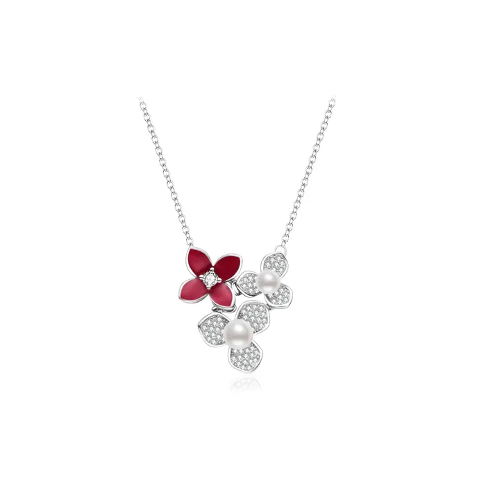 Pearly Lustre Necklaces Top Grade Freshwater Pearl Necklace WN00716 ORCHID