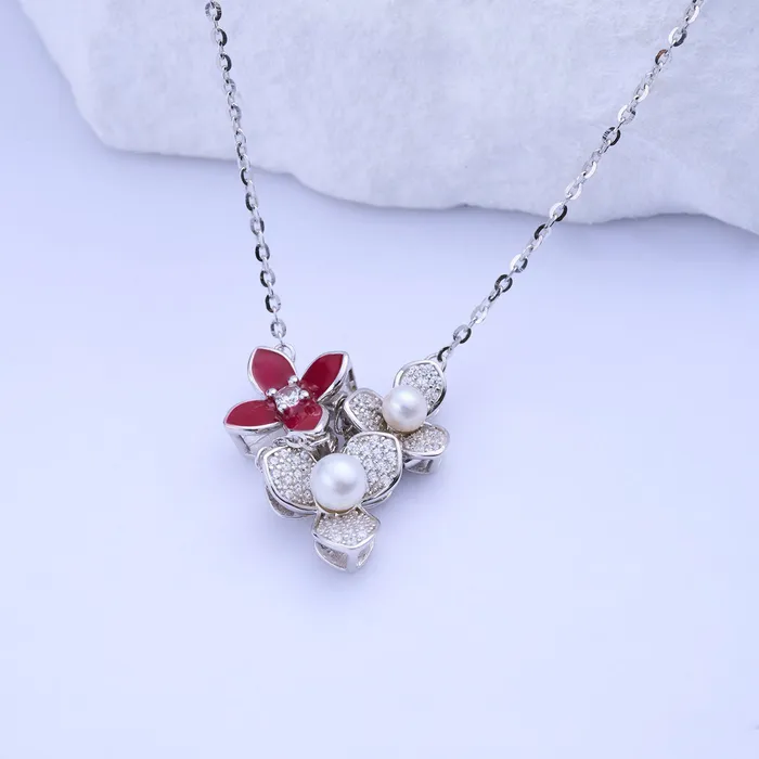Pearly Lustre Necklaces Top Grade Freshwater Pearl Necklace WN00716 ORCHID