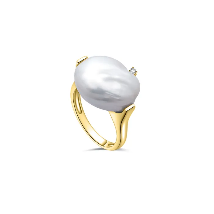 Pearly Lustre Rings Baroque Freshwater Pearl Ring WR00231