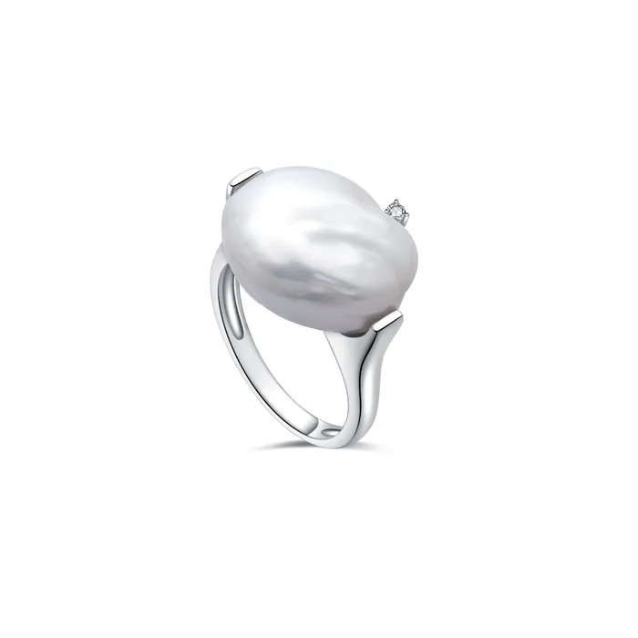 Pearly Lustre Rings Baroque Freshwater Pearl Ring WR00231