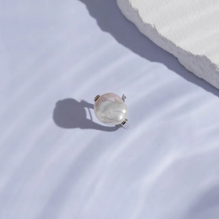 Pearly Lustre Rings Baroque Freshwater Pearl Ring WR00231