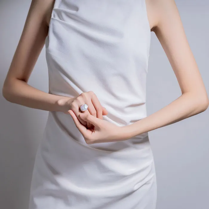 Pearly Lustre Rings Baroque Freshwater Pearl Ring WR00231