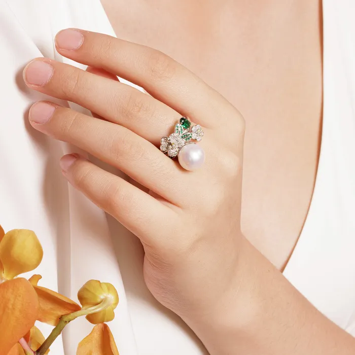 Pearly Lustre Rings Elegant Edison Pearl Ring WR00002